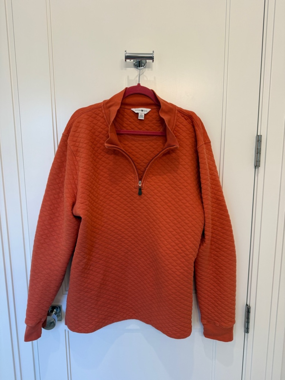 Southern Proper Orange Cotton Quarter Zip XXL